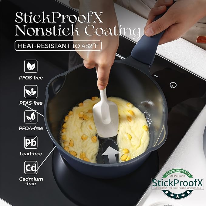 PRICUSIS Ceramic Nonstick Saucepan - Image 2