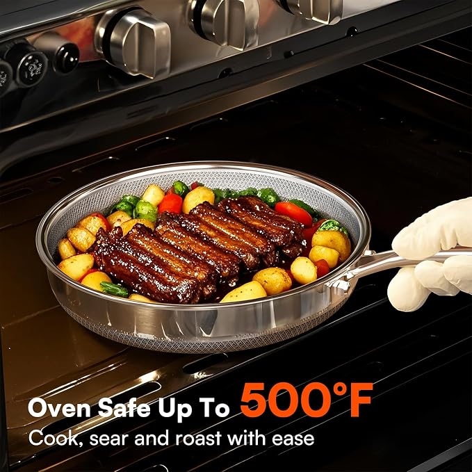 Non Stick Frying Pans with lid, 8 inch Hybrid Frying Pans Nonstick, non stick - Image 6