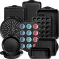 Kikcoin 22 PCS Nonstick Baking Pans Set, Stackable Bakeware Sets by Kikcoin