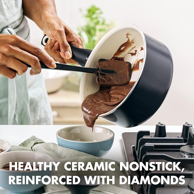 GreenPan Rio Healthy Ceramic Nonstick 2QT Saucepan Pot - Image 2