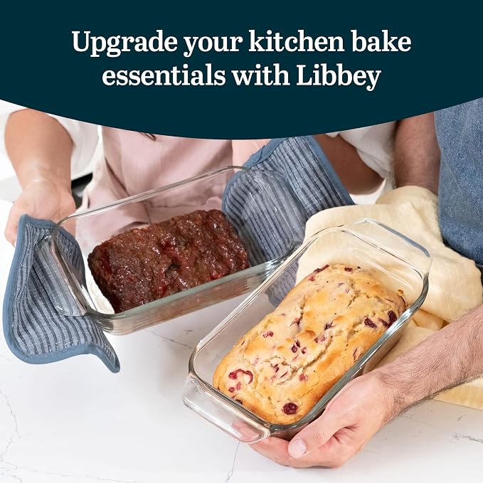 Libbey Baker’s Premium 2 Piece Glass Baking Dish Set, Space Saving Glass - Image 2