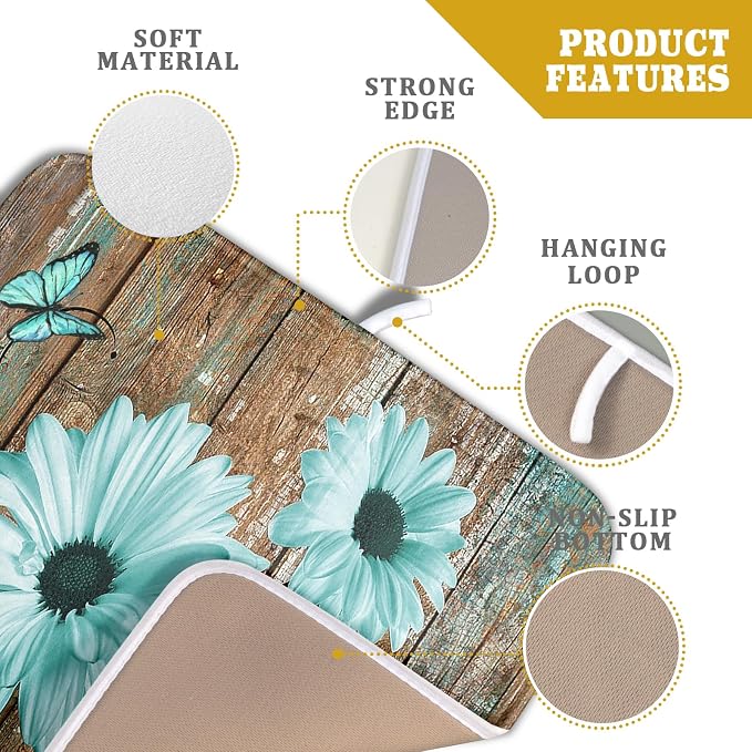 Giwawa Rustic Daisy Dish Drying Mat - Image 4