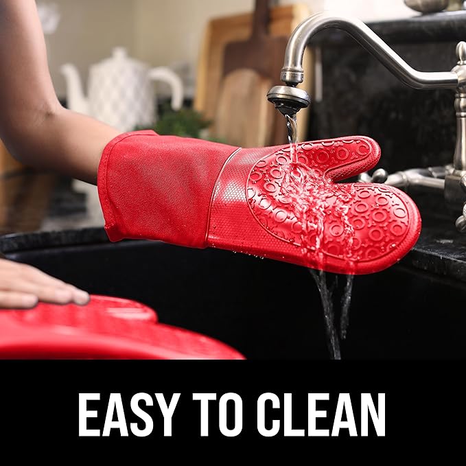 BPA-Free Silicone Oven Mitts Ultra Heat Resistant up to 500°F - Image 6