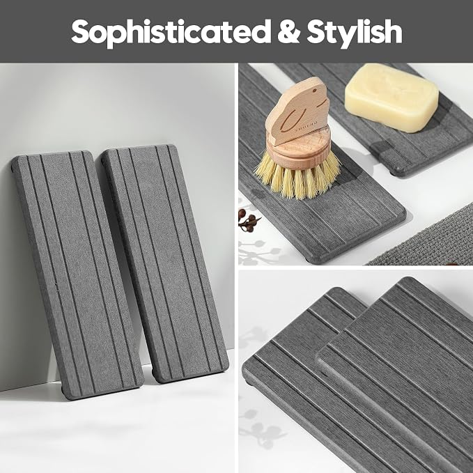 Razborci 2PCS Diatomite Quick Stone Drying Tray Mat - Image 2