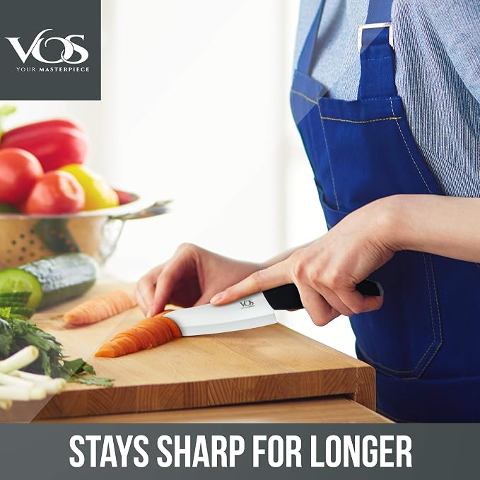 Vos Ceramic Knife Set with Peeler, Ceramic Knives Set - Image 6