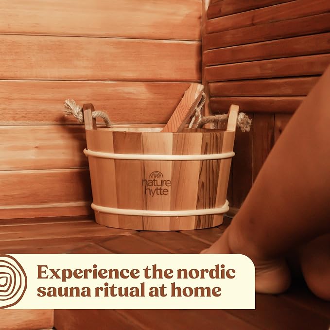 Red Cedar Sauna Bucket and Ladle Set 6L - Image 7