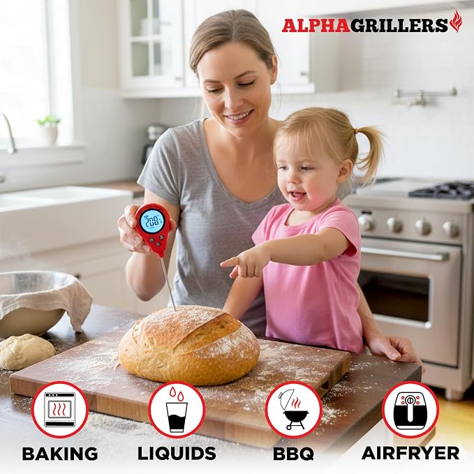 Alpha Grillers Instant Read Meat Thermometer, Digital Food Thermometer - Image 3