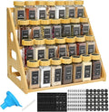 4 Tier Bamboo Spice Rack Organizer by FIKWO
