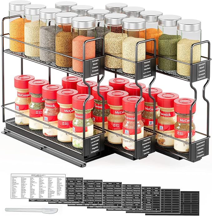 SpaceAid Pull Out Spice Rack Organizer by SpaceAid