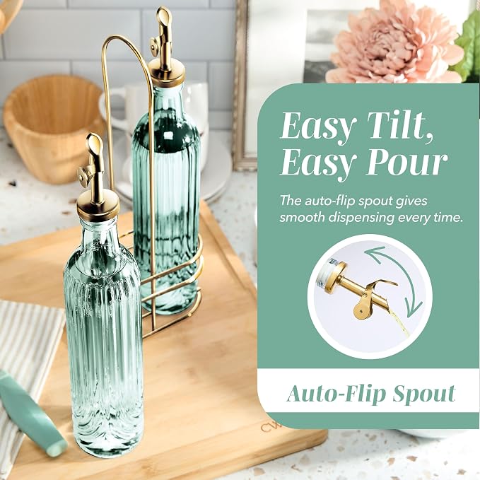 COOK WITH COLOR Glass Olive Oil Bottle Dispenser - Image 3