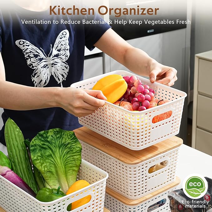 8 Pack Plastic Storage Bins - Image 7