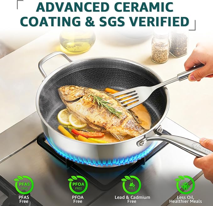 LOLYKITCH 5.5-Quart Hybrid Sauté Pan - Image 3