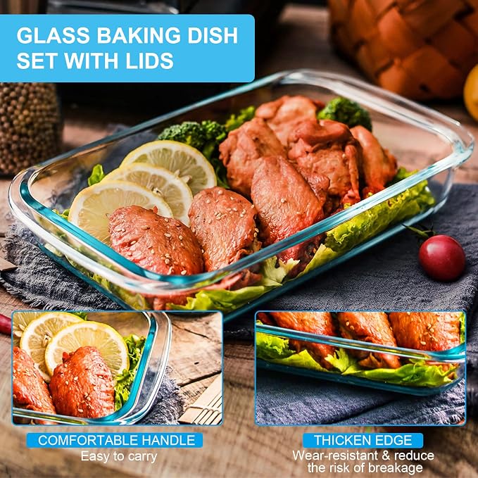 KOMUEE 8 Pieces Glass Baking Dish - Image 7