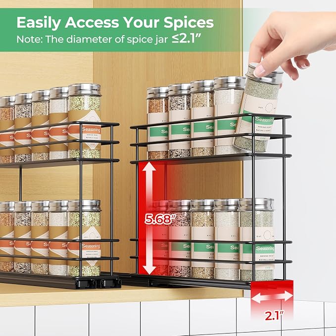 Mystozer Pull Out Spice Rack Organizer - Image 3