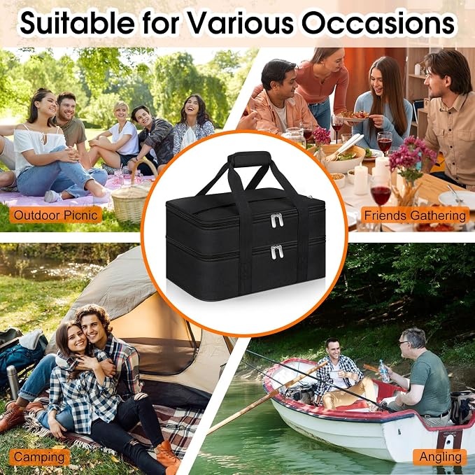 Double Insulated Casserole Carrier, Portable Casserole Carrier - Image 5