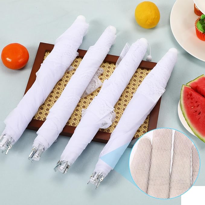 JULBEAR 2 Pcs 40x24inches Extra Large Mesh Food Cover Tent Umbrella Food Screen - Image 3