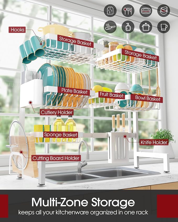 Sakugi Over The Sink Dish Drying Rack - Image 2