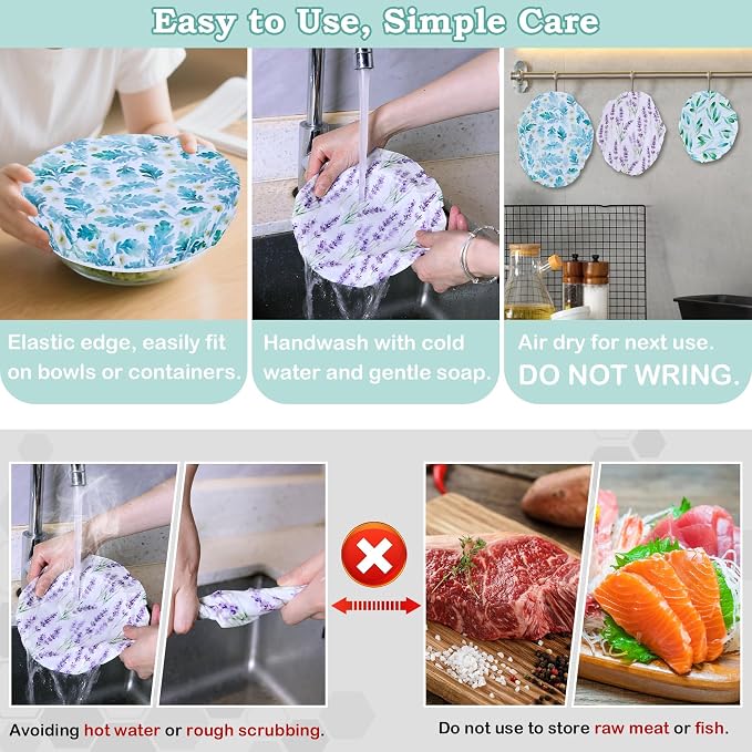 5-Size Reusable Beeswax Bowl Covers - Image 6