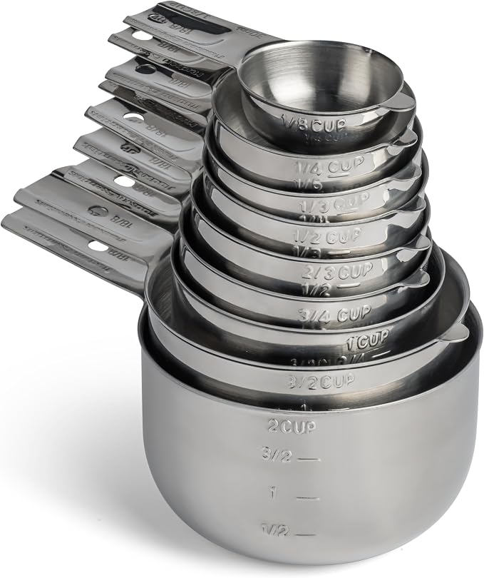 Hudson Essentials Stainless Steel Measuring Cups Set by HudsonEssentials