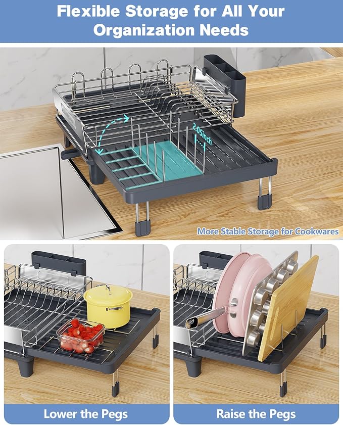 Expandable Dish Drying Rack, Dish Racks - Image 4