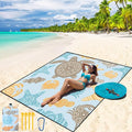 WIWIGO Beach Blanket Waterproof Sandproof Beach Mat 79" X 83"/10'x9'for 2-8 by WIWIGO