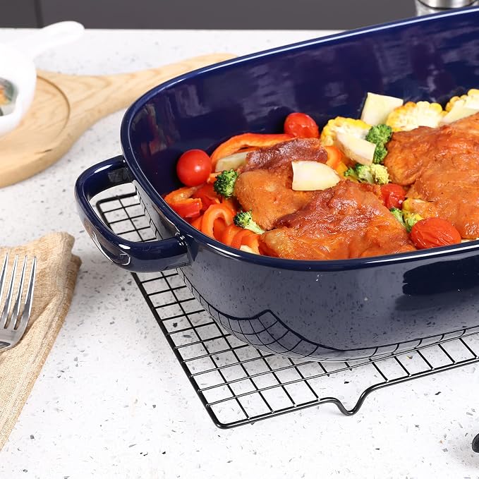 6 Quart Large Rectangular Baking Dish, 16x11 Inches Ceramic Baking Pan - Image 7