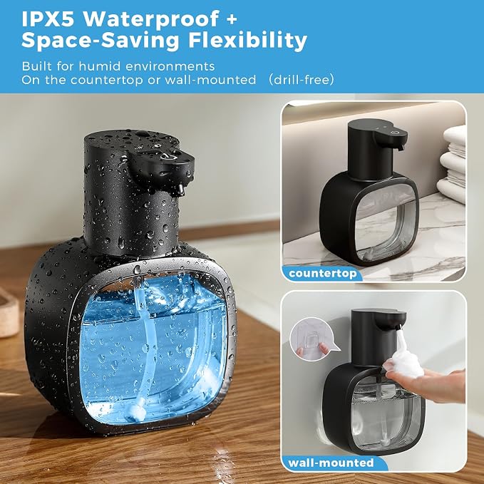 Automatic Foaming Soap Dispenser, 17oz/500ml Touchless Rechargeable - Image 4