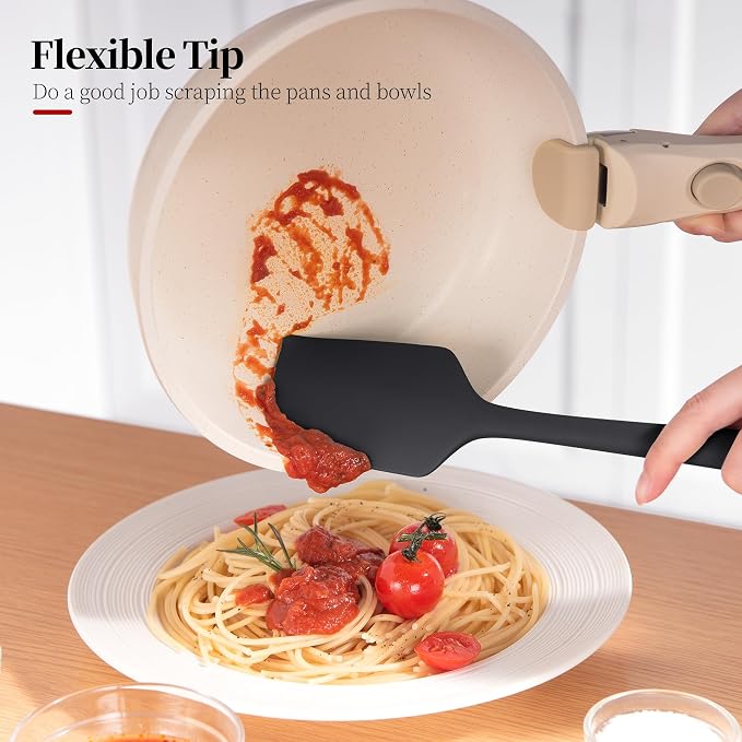 Heat Resistant Silicone Spatula Set of 3, Luxiwise 600ºF High Temp Baking - Image 4