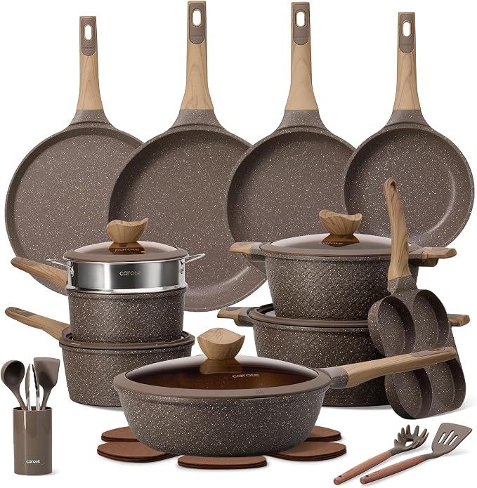 CAROTE 31pcs Pots and Pans Set Non Stick, Cookware Set Pots and Pans, Nonstick by CAROTE