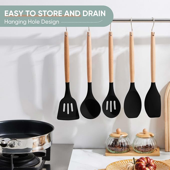 Herogo 5-Piece Cooking Utensils Set, Silicone Kitchen Utensils Set - Image 6