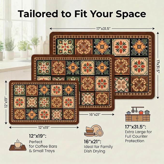 Boho Dish Drying Mat for Kitchen Counter - Image 7