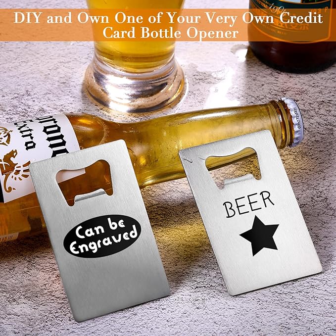40 Pieces Credit Card Bottle Opener Stainless Steel Poker Wallet Bottle Opener - Image 6