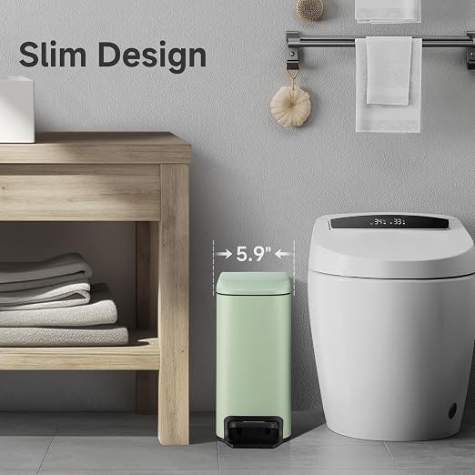 TIPGO Slim Bathroom Trash Can - Image 2