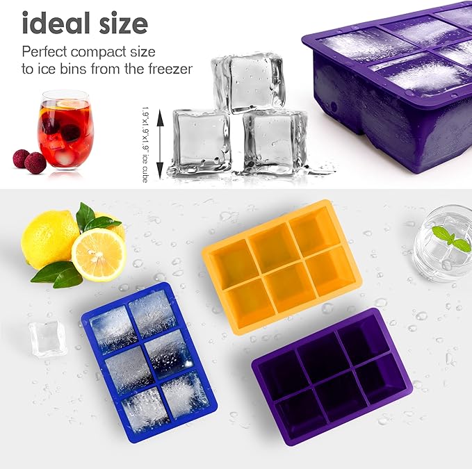 Excnorm Silicone Ice Cube Trays 3 Pack - Image 5