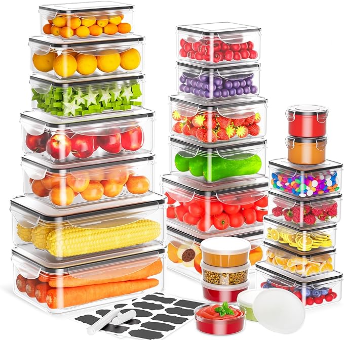 50 PCS Food Storage Containers by JSCARES