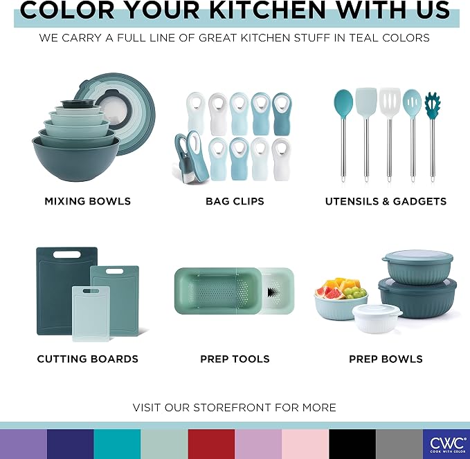 COOK WITH COLOR Mixing Bowls with TPR Lids - Image 8