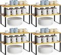 SpaceAid Cabinet Shelf Organizers 8 Pack, Kitchen Counter Rack Shelves Riser by SpaceAid