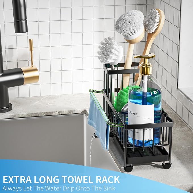 Cisily Sponge Holder for Kitchen Sink, Sink Caddy Organizer - Image 2