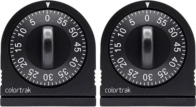 60 Minute Wind Up Timer Visual Mechanical Timer, from 0 to 60 Minutes, by Colortrak