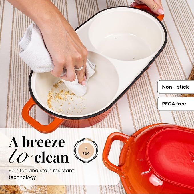 Dutch Oven For Sourdough Bread Baking – Enamelled Cast Iron Bread Loaf Pot – - Image 4