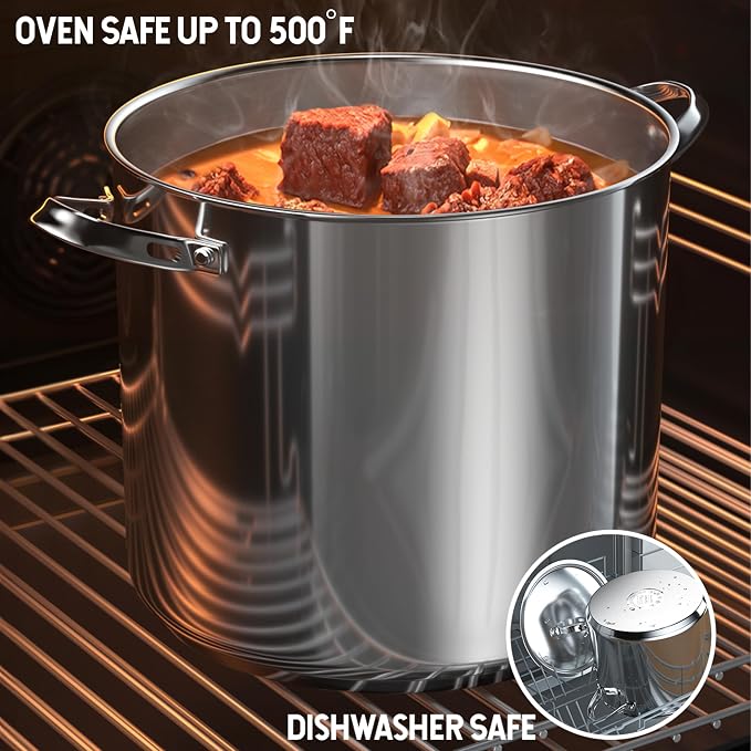 Cooks Standard 18/10 Stainless Steel Stockpot 12-Quart, Classic Deep Cooking - Image 6