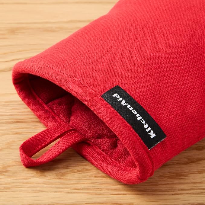 KITCHENAID Gourmet Series Gridlines Mini Oven Mitts 2-Pack Set, Heat Resistant - Image 4