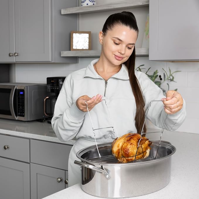 Fox Run Turkey Roasting Rack and Lifter - Image 2