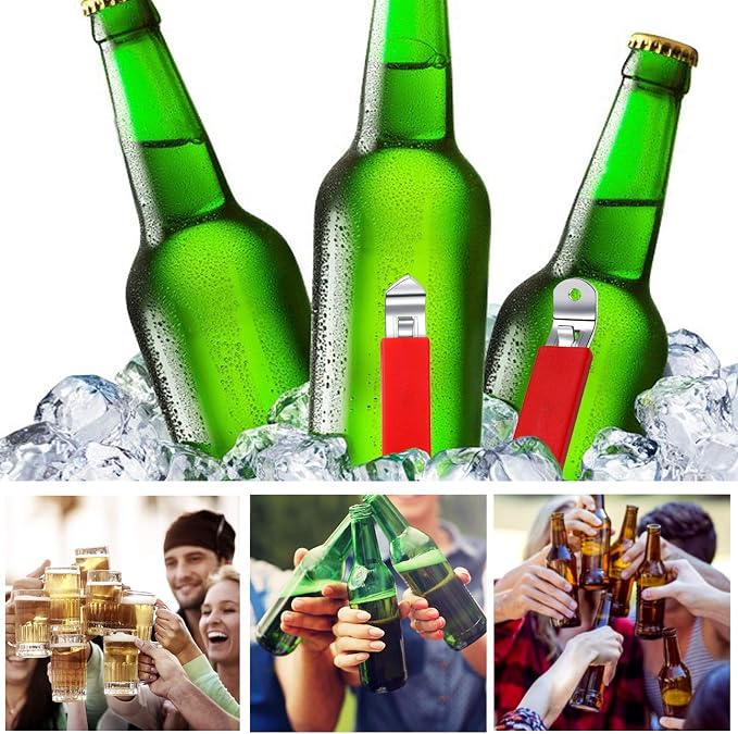 3 Pieces Magnetic Bottle Openers Can Opener Classic Beer Opener Stainless Steel - Image 5