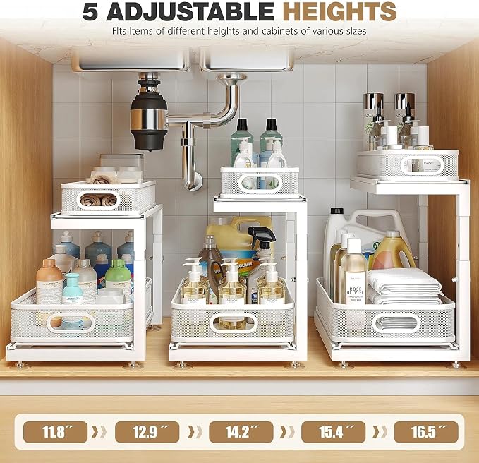 2-Pack Under Sink Storage Organizer - Image 8