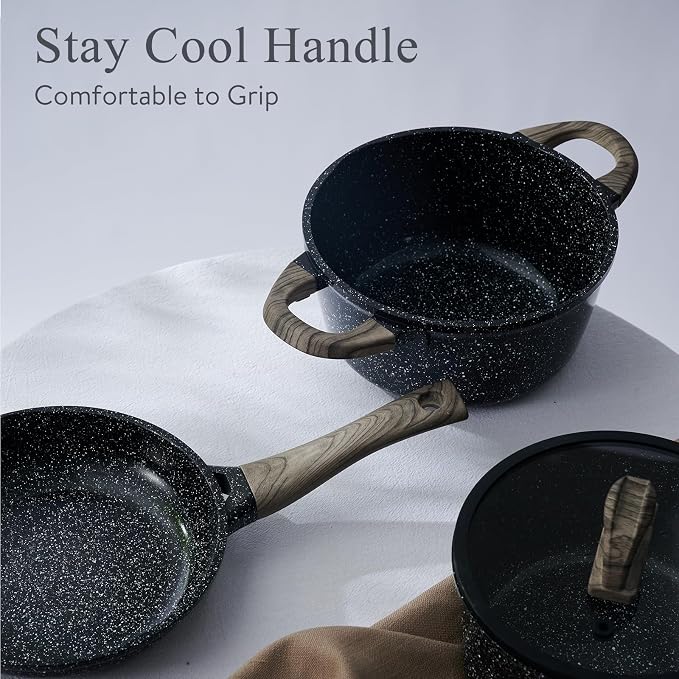 Pots and Pans Set Non Stick Non-Toxic 22 Pcs Ceramic Cookware Sets Nonstick - Image 3