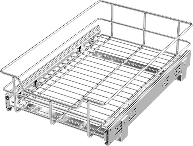Pull Out Cabinet Organizer 11" W X 17" D, Slide Out Drawers by STORKING