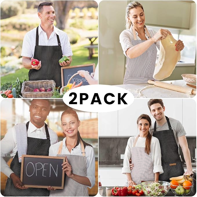 BeLuyi 2 Pack Adjustable Bib Apron - Image 7