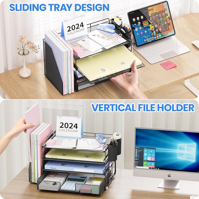 OPNICE Desk Organizer, 4-Tier Desktop File Organizer - Image 5