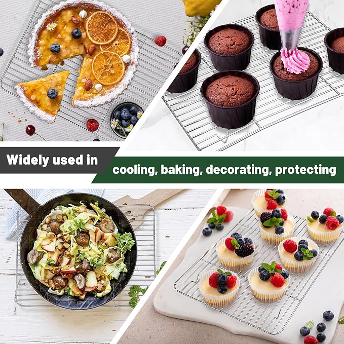 TeamFar Cooling Rack, 15.3” x 11.1” Stainless Steel Wire Baking Rack - Image 7